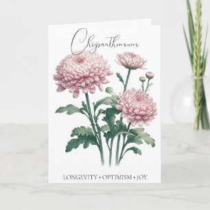 Krysantemum November Födelsedagsblomma Födelsedags Kort