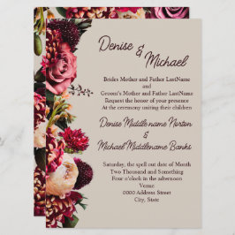 Krysantemum på perfekt blek inbjudningar