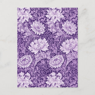 Krysantemum Purpur, William Morris Vykort