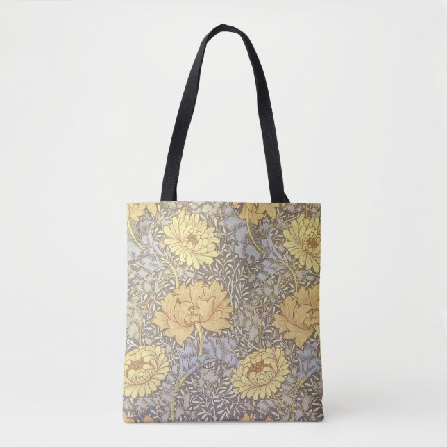 Krysantemumblommor i William Morris-stil Tygkasse (Framsida)