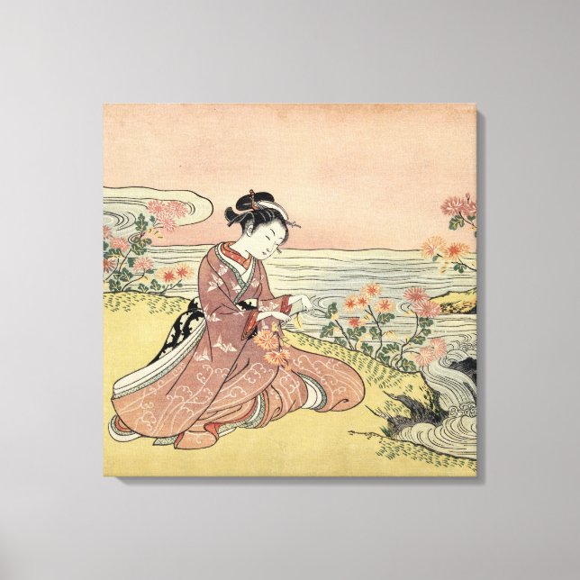 Krysanthema för kvinnor canvastryck (Framsida)