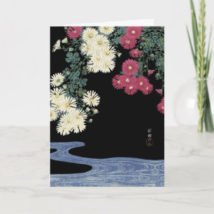 Krysanthemum,Running Vatten,Japansk Blommigt Helgkort
