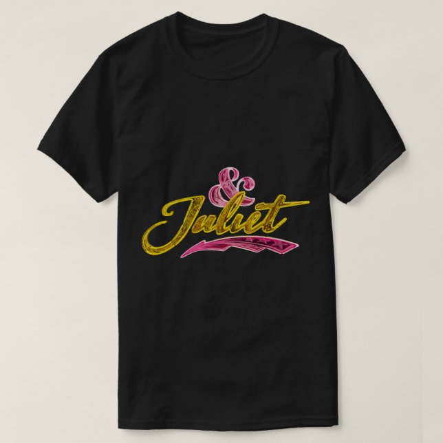 &Kryssa för juliet-logotyp T Shirt (Design framsida)