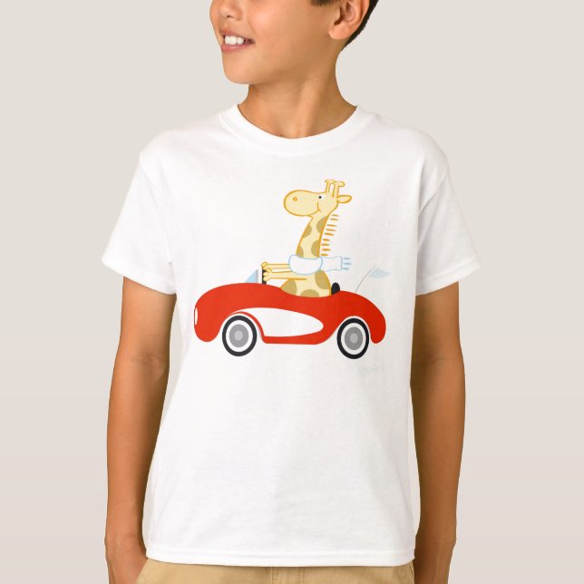 Kryssa omkring giraffet tee shirt (Framsida)