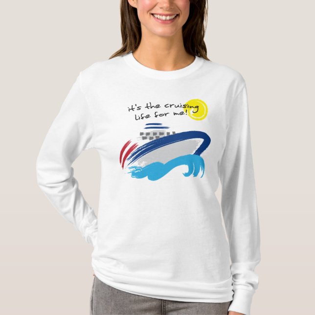 Kryssa omkring livdamlångärmaden t-shirt (Framsida)