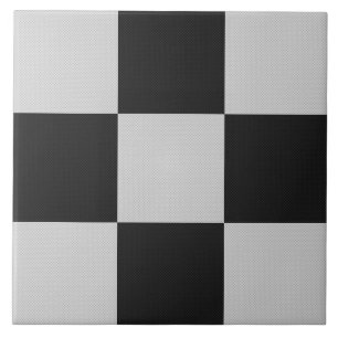 Kryssade svarta och vita fyrkanter eller ANPASSNIN Kakelplatta