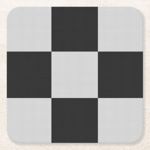 Kryssade svarta och vita fyrkanter eller ANPASSNIN Underlägg Papper Kvadrat