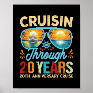 Kryssar genom 20 år 20-års bröllopsdag poster