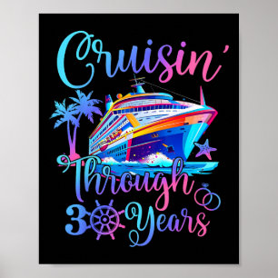 Kryssar genom 30 år 30-års bröllopsdag poster