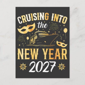 Kryssar in det nya året 2027 vykort