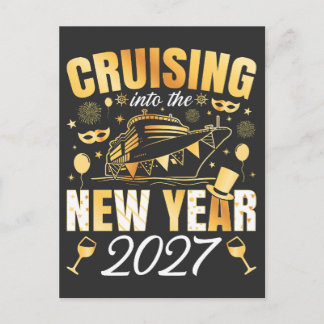 Kryssar in det nya året 2027 vykort