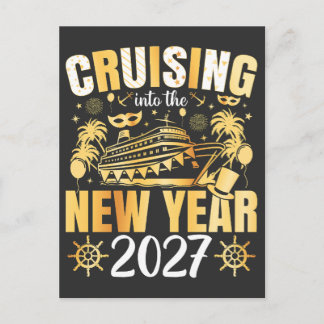 Kryssar in det nya året 2027 vykort
