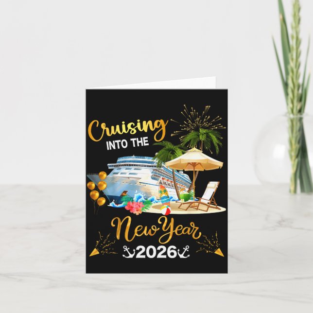 Kryssar in i det nya året 2026  kort (Framsida)