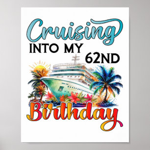Kryssar in i min 62-årsdag Kryssning Födelsedag Re Poster