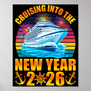 Kryssar in på det nya året 2026 Nyårsresa Nyårsaft Poster