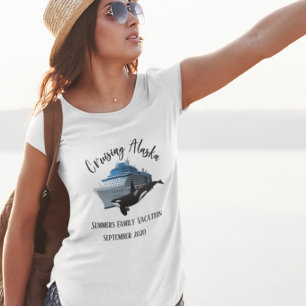 Kryssning Alaska Fartyg Späckhuggare Anpassad Fami T Shirt