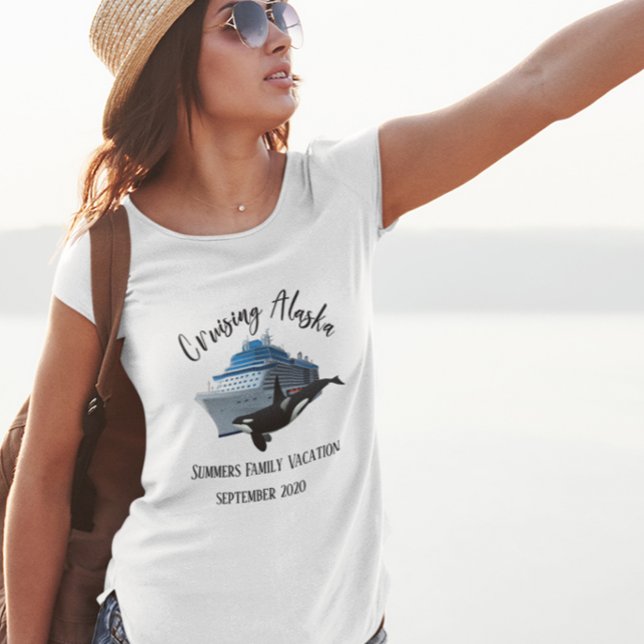 Kryssning Alaska Fartyg Späckhuggare Anpassad Fami T Shirt (Skapare uppladdad)