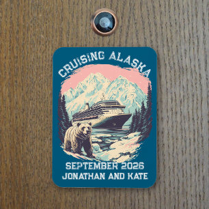 Kryssning Alaska Retro Fartygs Dörrmärke Magnet