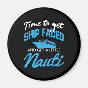 Kryssning Funny Boat Party Shipface Family Cruise Magnet