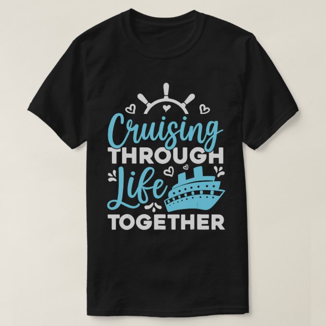 Kryssning genom Life tillsammans Par Resa T Shirt (Design framsida)