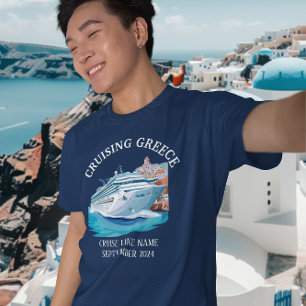 Kryssning Grekland Grekiska öarna Santorini T Shirt
