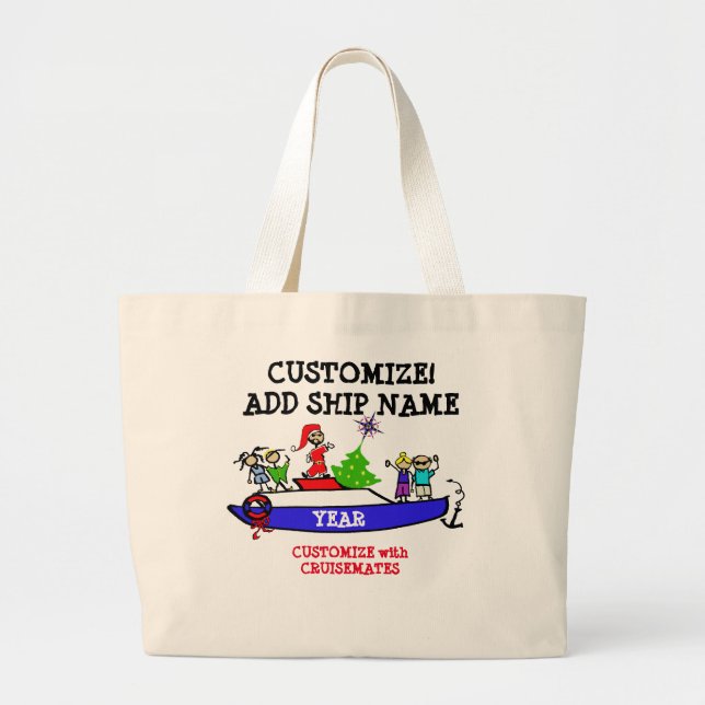 Kryssning hänger lös totot - julkryssning jumbo tygkasse (Framsidan)