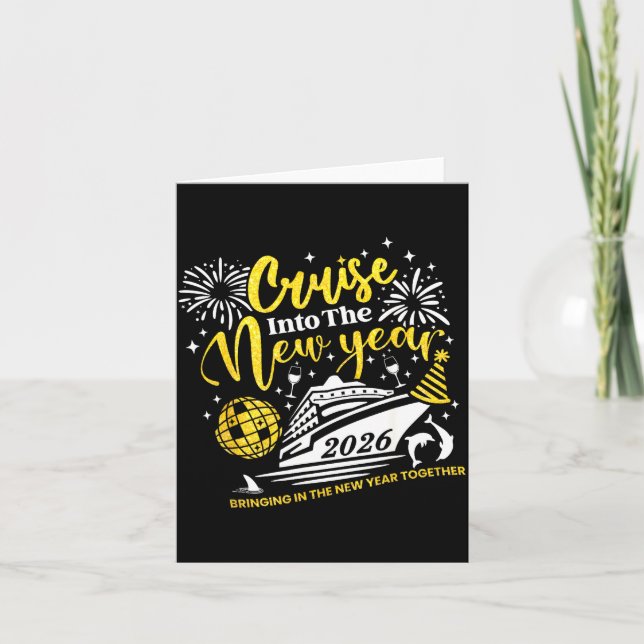 Kryssning in i det nya året Rolig 2026 kryssningsf Kort (Framsida)