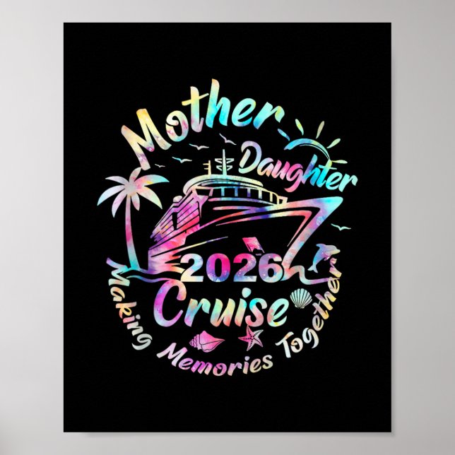 Kryssning Mamma Dotter Resa 2026 Rolig Mamma Dotte Poster (Framsidan)
