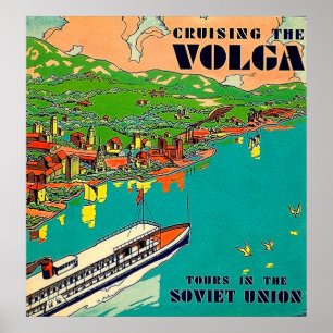 Kryssning på Volgafloden, Sovjetunionen turer Poster