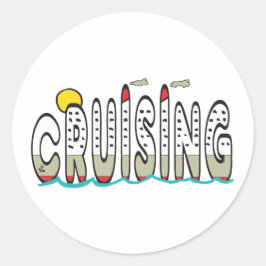 Kryssning Runt Klistermärke