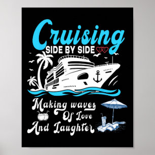 Kryssning sida vid sida par kryssning sommar poster