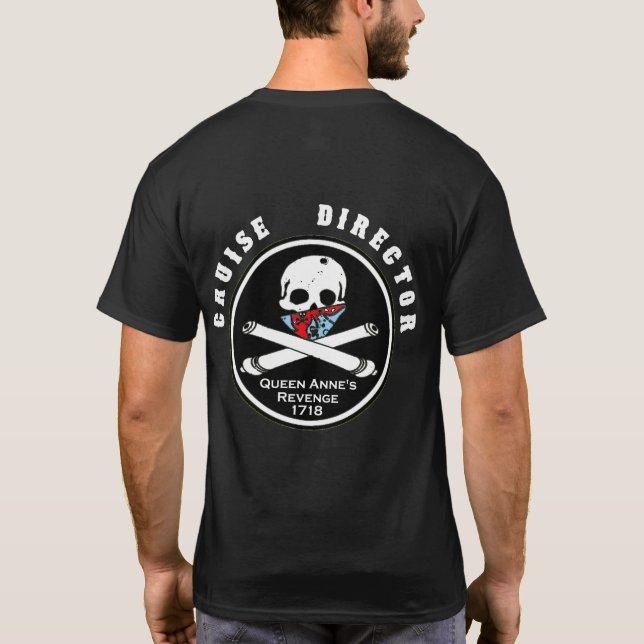 Kryssningdirektör av drottningAnnes hämnd, 1718 T Shirt (Baksida)