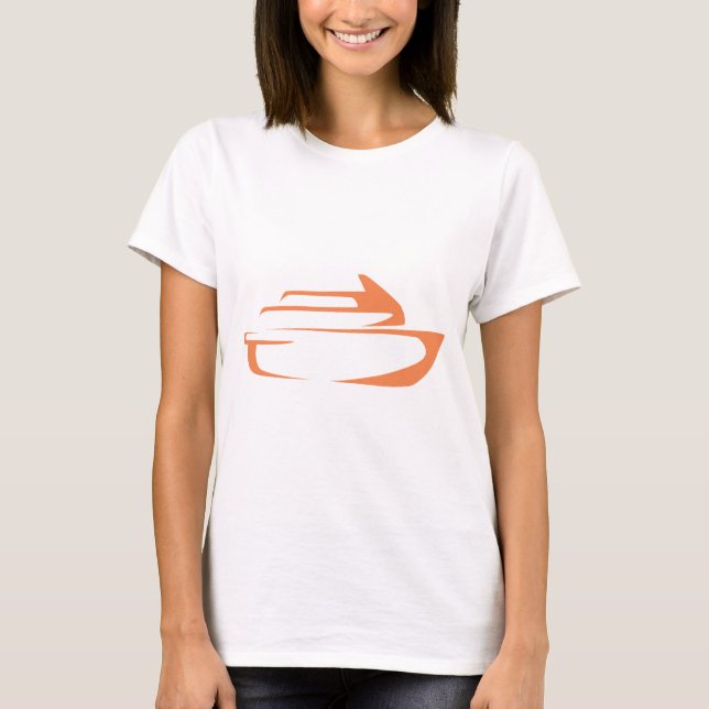Kryssningfrakt i Swishteckningstil Tee Shirt (Framsida)