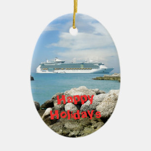 Kryssningfrakt på den CocoCay anpassningsbar Julgransprydnad Keramik