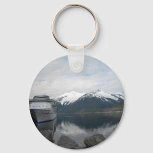 Kryssningfrakt som anslutas i Skagway, Alaska Nyckelring