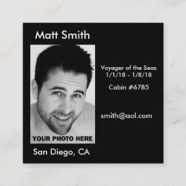 Kryssningkort Fyrkantigt Visitkort