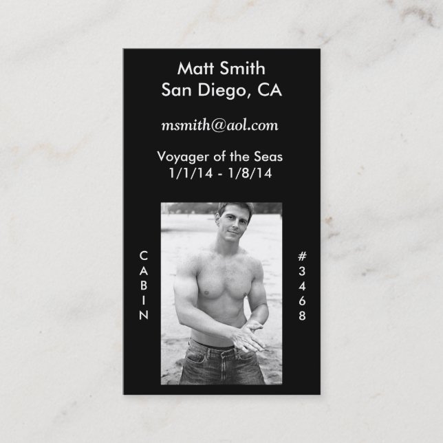 Kryssningkort Visitkort (Framsida)