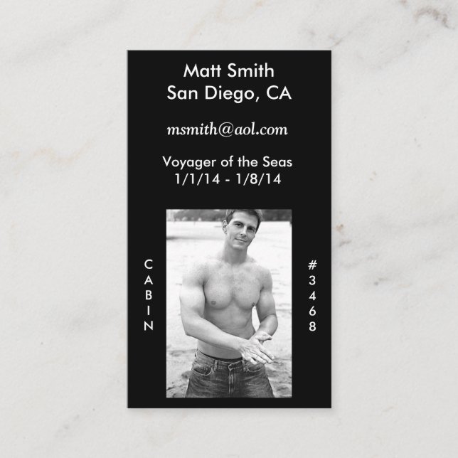 Kryssningkort Visitkort (Framsida)