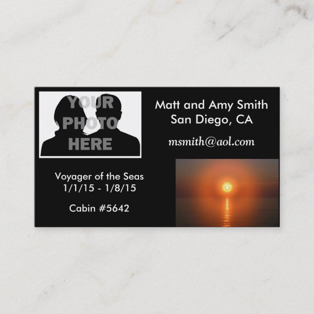 Kryssningkort Visitkort (Framsida)