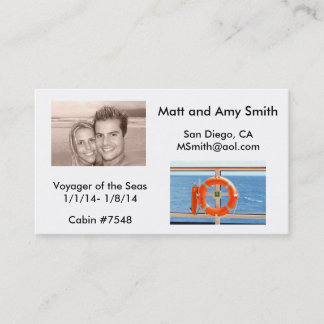 Kryssningkort Visitkort