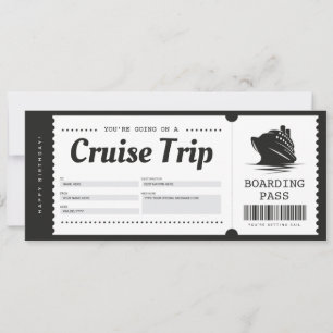 Kryssnings Boarding Pass Semesterbiljett Gåvokort Inbjudningar