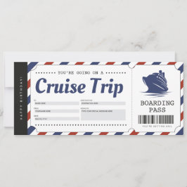 Kryssnings Boarding Pass Semesterbiljett Gåvokort Inbjudningar