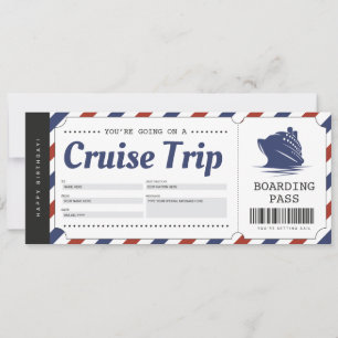 Kryssnings Boarding Pass Semesterbiljett Gåvokort Inbjudningar