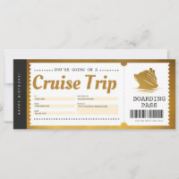 Kryssnings Boarding Pass Semesterbiljett Gåvokort