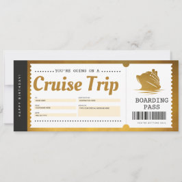 Kryssnings Boarding Pass Semesterbiljett Gåvokort Inbjudningar