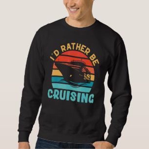 Kryssnings Semester Jag Hellre Seglar Kryssning Tr Lång Ärmad Tröja