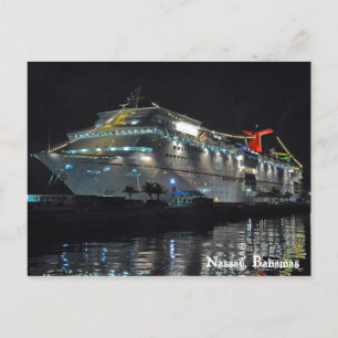 Kryssningsanläggning i Frakten Nassau, Bahamas Vykort