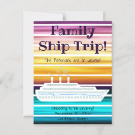 Kryssningsdomän för Frakt Magnetisk Inbjudningskort