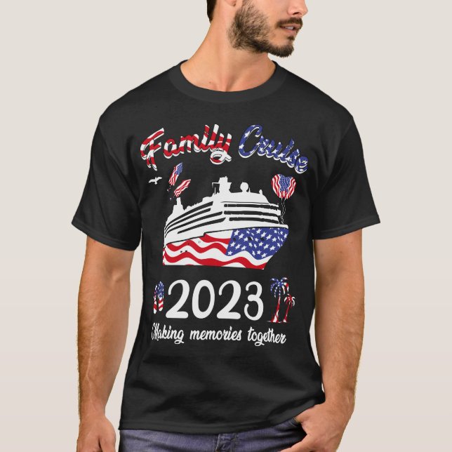 Kryssningsfamilj 2023 4:e juli Frakt T Shirt (Framsida)