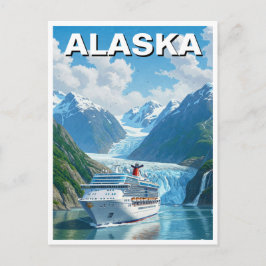 Kryssningsfartyg i Alaska Resa Vykort